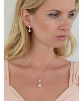 Mariell Teardrop Necklace Earrings Bridesmaids