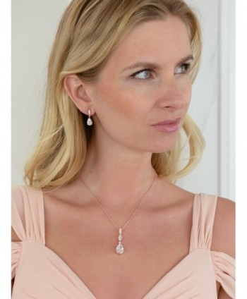 Mariell Teardrop Necklace Earrings Bridesmaids in Women's Jewelry Sets