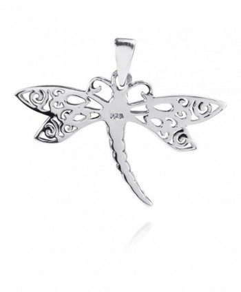 Filigree Dragonfly Sterling Silver Pendant in Women's Pendants