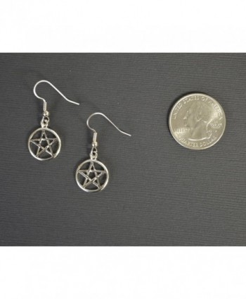 Mystical Wiccan Pentacle Pentagram Earrings in Women's Drop & Dangle Earrings