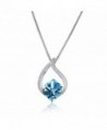 Mevecco Womens Necklace with Swarovski Crystal Change Color Dangle Pendant Fashion Jewelry - Aqua - C5185S7IOMZ
