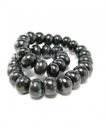 Shungite Bracelet Russia Rondelle Beads in Women's Stretch Bracelets