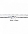 Sterling Silver 1.5MM Diamond Cut Rope Chain with Lobster Clasp Closure - C711ZQR8OJX