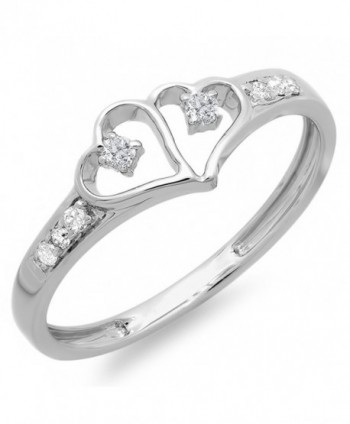 Sterling Silver Diamond Promise Engagement in Women's Wedding & Engagement Rings
