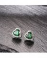 Caperci Sterling Created Emerald Earrings in Women's Stud Earrings
