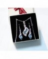 Fortunal ERS3 Teardrop Earrings Necklace in Women's Jewelry Sets