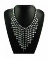 Womens Beaded Fringe Collar Necklace