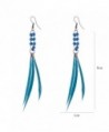 Bohemian Jewelry Feather Earrings Decoration in Women's Drop & Dangle Earrings