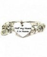 2 Piece Set Half My Heart Is in Heaven Bangle Bracelet Collection - C611P1IB2BJ