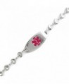 MyIDDr - Pre-Engraved & Customizable Alzheimers ID- Medical Alert Bracelet- Heart Chain - C011CK9H59Z