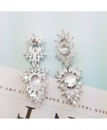SELOVO Cluster Pierced Earrings Crystal in Women's Drop & Dangle Earrings