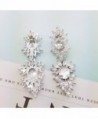 SELOVO Cluster Pierced Earrings Crystal in Women's Drop & Dangle Earrings