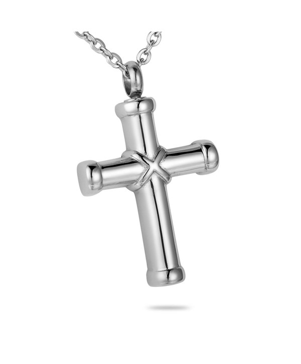 HooAMI Cremation Jewelry Hawser Cross Pendant Memorial Urn Necklace - CH127FX688J