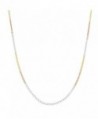 14k Tri-color Gold over Sterling Silver 1.5-mm Round Cable Chain (24 Inch) - CJ118NSRV55