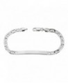 Sterling Silver ID Bracelet Mariner Link Small 3/16 inch Nickel Free Italy- sizes 7 -9 inch - C21126NU0O7