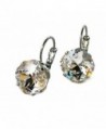 HisJewelsCreations Cushion Square Silvertone Earrings in Women's Drop & Dangle Earrings