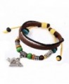 Real Spark Womens Grils Love Gift the Arrow of Love Pendant Leather Beads 3 Layer Charm Wrap Bracelet - C61280DFYQ5