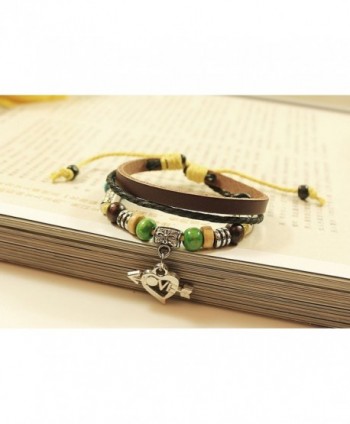 Real Spark Pendant Leather Bracelet in Women's Wrap Bracelets