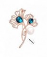 NOUMANDA Women Bijoux Pretty Bridesmaid Gift Calla Lily Flower with Pearl Brooch Pin - C712N33CFRY
