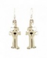 Lulu Dog Earrings with Bone Silver Puppy Wire Far Fetched Mima & Oly - C611HK3RXCF