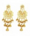 Mehrunnisa Nine Jhumkis Chand Bali Earrings With Pearls Kundan & Free Kan Chain For Women (JWL1937) - CT185Q5WADS