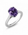 Sterling Silver Purple Amethyst and White Diamond Women's Ring (2.53 cttw- Available in size 5- 6- 7- 8- 9) - CJ128ZD1XSX
