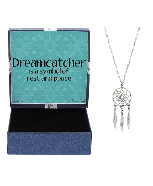 Dream Catcher Necklace Silver-Tone Dream Catcher Pendant Necklace Jewelry Box - CD12NGHJW0R