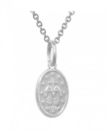 Sterling Silver Miraculous Necklace Virgin