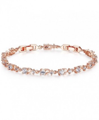 Bamoer Bracelets Sparkling Zirconia Crystal - Clear Rose - CR11RHEFQX5