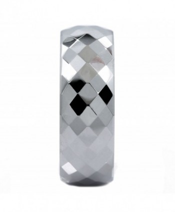 MJ Honeycomb Diamond Pattern Tungsten in Women's Wedding & Engagement Rings