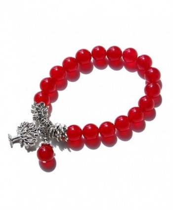 Three Keys Jewelry Birthstone Bracelet - 07 July Agate Red - CW11W96UHV7