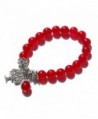 Three Keys Jewelry Birthstone Bracelet - 07 July Agate Red - CW11W96UHV7