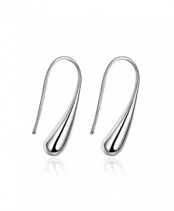 Silver Plated Teardrop & Colorful Zircon Square Dangel Drop Earrings Set For Womens Girls - Teardrop - CQ188MKMDZ2