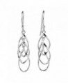Sterling Silver Triple Twist Leaf Drop Dangle Earrings - CK12KJNZHFH