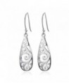 Merdia 925 Sterling Silver Filigree Drop Dangle Earrings Vintage Ladies Earring for Women - C712IOTNIGD