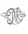 PammyJ Silvertone Initial Bangle Bracelet - CR11LBCFHE7