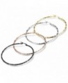 LOYALLOOK Stainless Twisted Earrings 4Colors in Women's Hoop Earrings