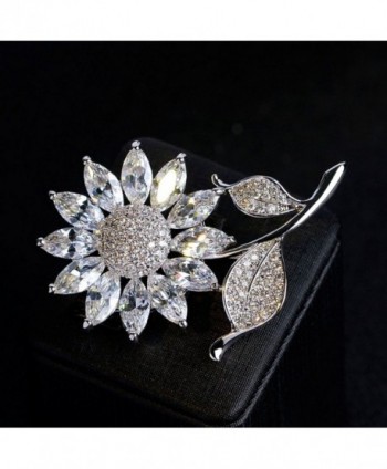 Hanie Sunflower Marquise Zirconia Suitable in Women's Brooches & Pins