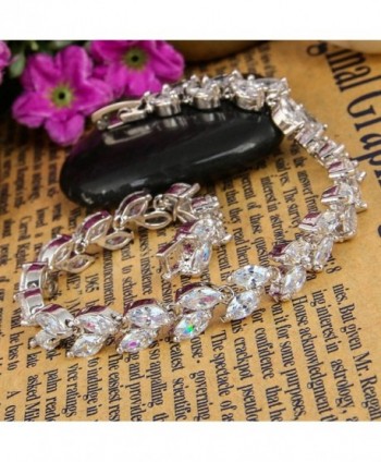 EVER FAITH Silver Tone Wedding Bracelet in Women's Tennis Bracelets