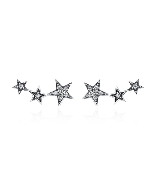 Climber Earrings Sterling Hypoallergenic WOSTU - star earring(White) - CE1800H73EU