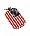 USA FLAG PENDANT AMERICAN OLD GLORY STARS STRIPES DOG TAG BALL CHAIN NECKLACE US - C6115G32QCD