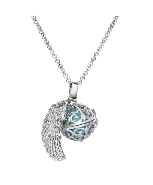 Feather Mexican Pregnancy Necklace Presents - Cyan - CG12IFT4GCR