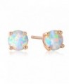 GEMSME Created Opal 8mm Round Stud Earrings - Rose - CD187Q6L5MA