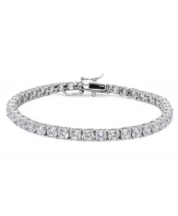 6.50Ct Round Cz .925 Sterling Silver Tennis Bracelet 7" SBC1384 - C511J5CFT25