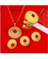 Ethiopian Jewelry Gold Pendant Earring