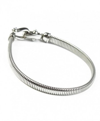 Stainless Bracelet BAYUEBA Square Platinum in Women's Link Bracelets