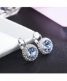 SBLING Platinum Plated Leverback Earrings Swarovski