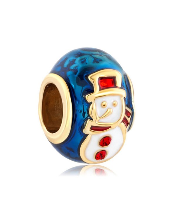 LovelyCharms Snowman Bead Fits Bracelets - CH12NDZUN1V