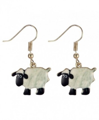 Drop Earring Bah Bah Sheep (White) Made With Zinc Alloy & Iron by JOE COOL - C312GVP83AH