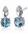 London Blue Topaz Earrings Sterling Silver Rhodium Nickel Finish Heart Design 2.00 Carats - CQ116NSEHTP